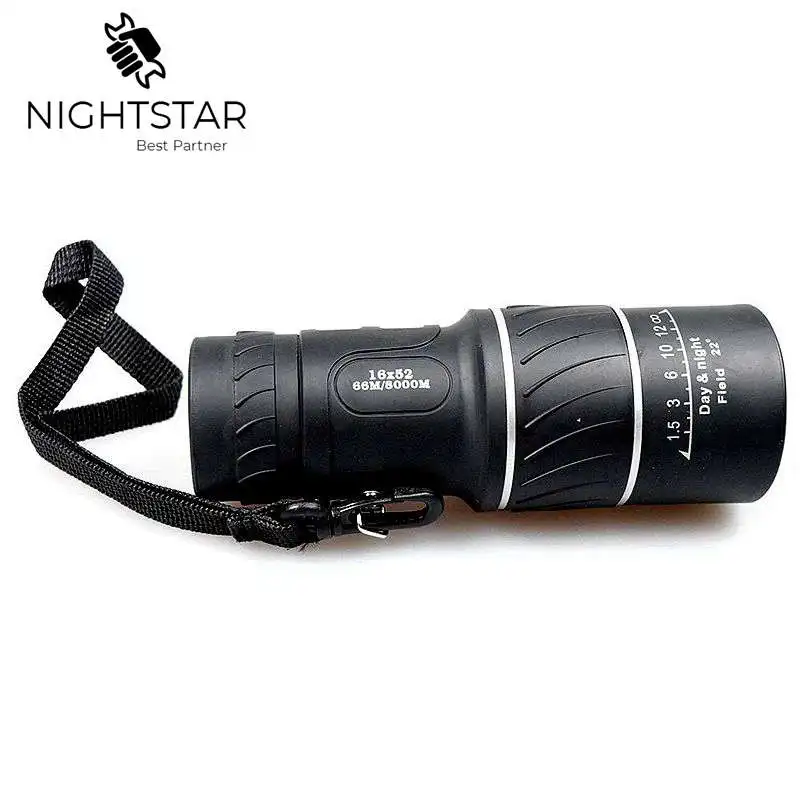 16x52 Portable HD OPTICS BAK4 Night Vision Monocular Telescope Telescopic Mirror Binoculars for Super High Power Magnifier