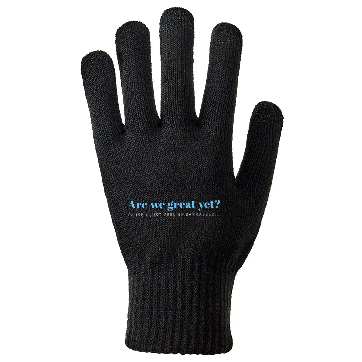 Are We Great Yet Text Art Winter Outdoor Anti-Slip Warm Gloves