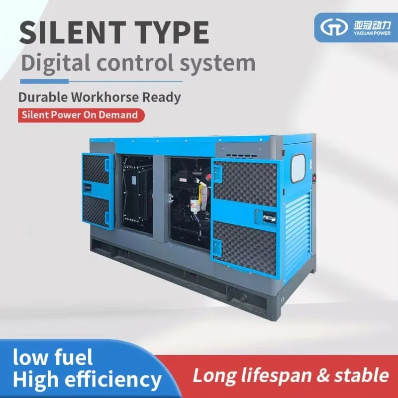40KW Low-Noise Silent Backup  Generator-Multi-Layer Soundproof Enclosure 1500RPM ATS Remote Start for Residential Areas
