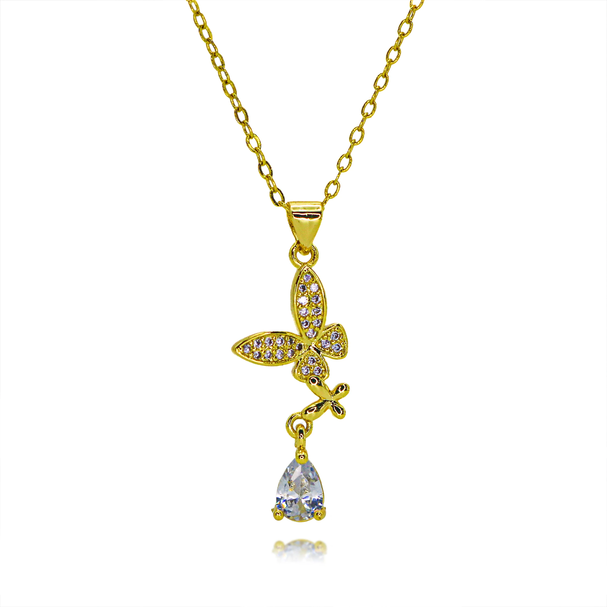 Copper Gold Plated Water Drop Butterfly Charms for DIY Jewelry Making Teardrop Birthstone Animals Pendant Christmas Gift Jewelry image 5
