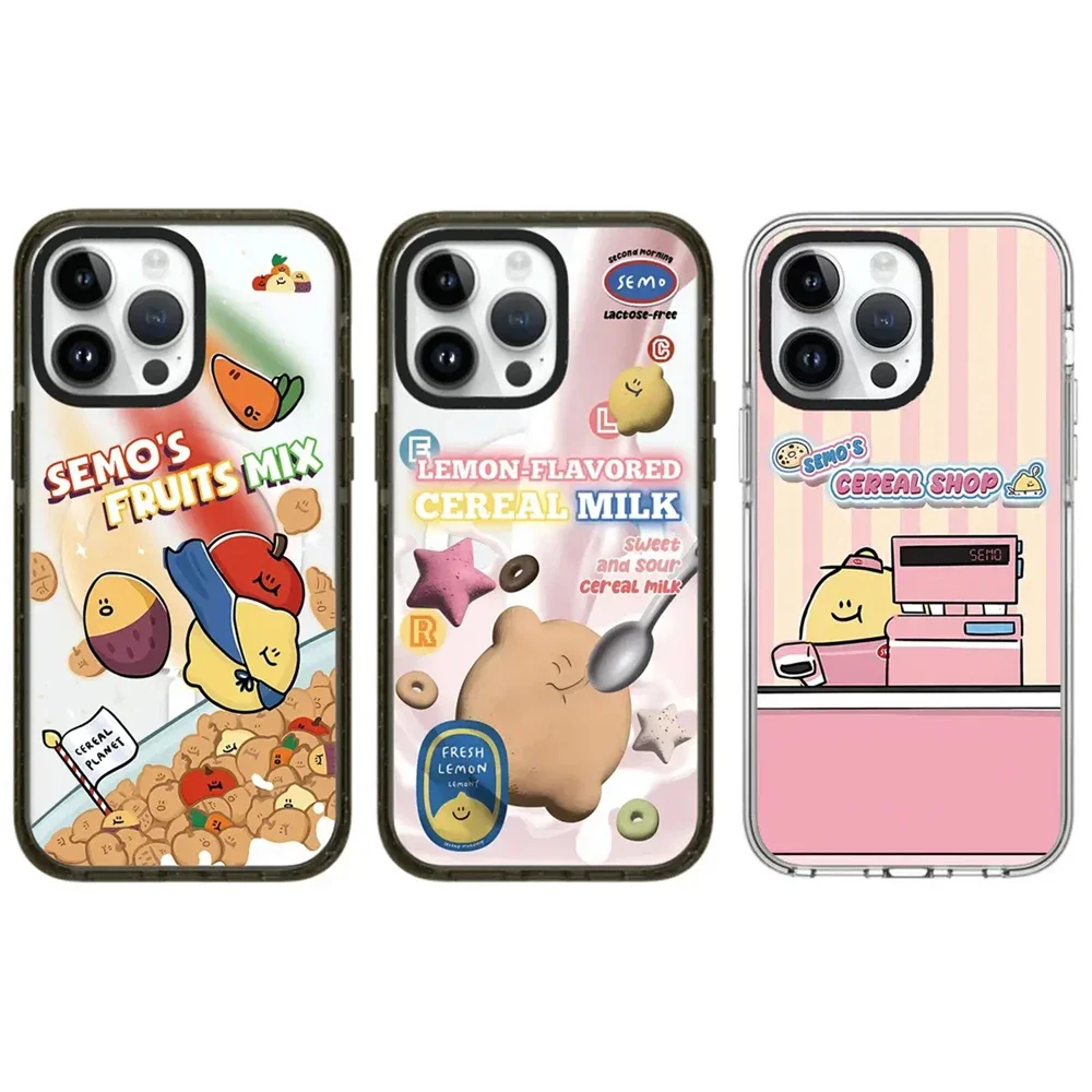 

Cartoon Fruits 2.0 Acrylic Black Border iPhone 12 13 14 15 16 Pro Max Case - Protective iPhone Case with MagSafe