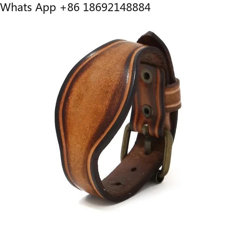 

New Vintage Casual Cowhide Bracelet Wristband Simple Men's Leather Bracelet Bracelet