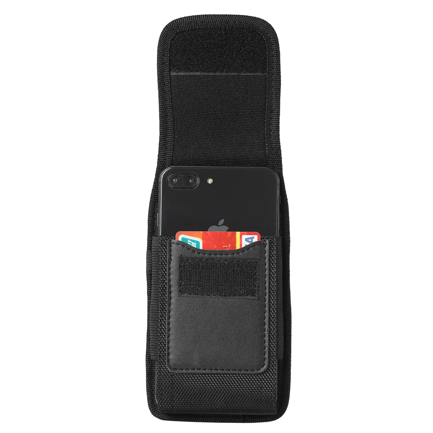 Vertical Nylon Cell Phone Belt Clip Holster Pouch Buckle Wallet Card Holder Case Cover For 3.5inch-7.5inch Phone iPhone Samsung