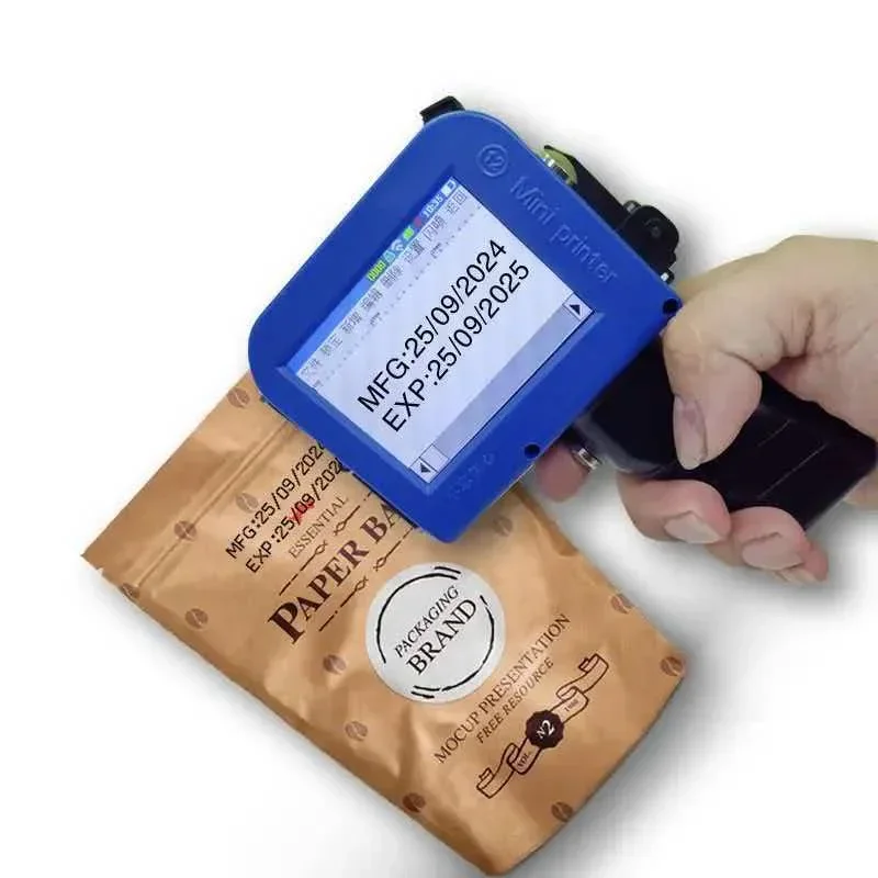 Mini Handheld Date Coding Machine Small Portable Egg And Bottle Cap Packaging Date Printer for Production Tracking