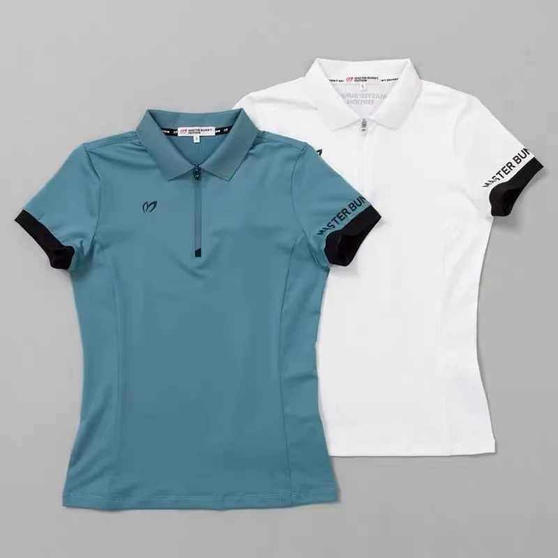 Korean Luxury Golf Short Sleeve Woman Golf Wear 2026 Summer New Polo Shirt Fashion White Lace Knit Top Woman Golf Clothing 골프티셔츠