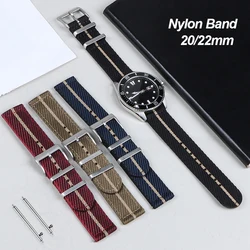 Nylon Watch Band 20mm 22mm Comfortable Watch Straps for Military Washable Watchbands Quick Release Universal Canvas Bracelet