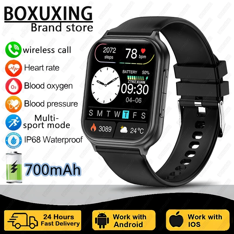 

2026 New 700mAh Smart Watch Men Women 24-hour Health Monitor 100+Sports Fitness Waterproof Watches Bluetooth Call Smartwatch Man