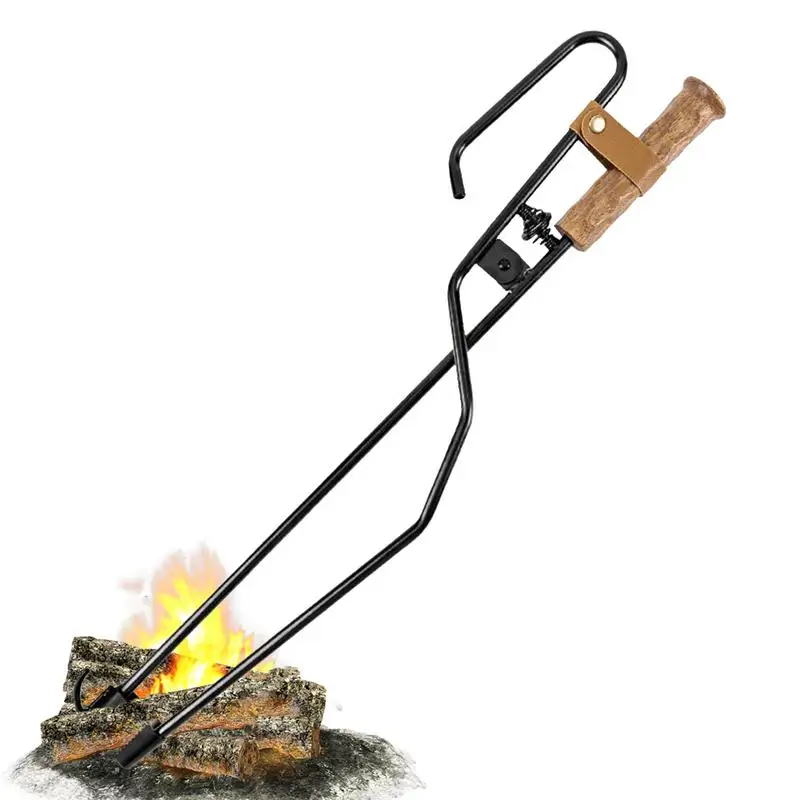 Log Grabber For Fire Pit Fire Tongs Fire Pit 3In1 Fire Tongs Fire Stick Fire Hook Log Grabber Camping Picker Fire Pit Tongs