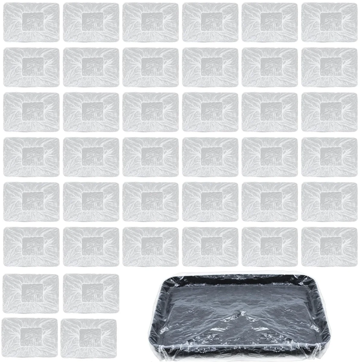 HOT 40 Pcs 18 Inch Paint Roller Tray Liners, Large Disposable Plastic Paint Tray Liner Bags for House Painting Walls view 4
