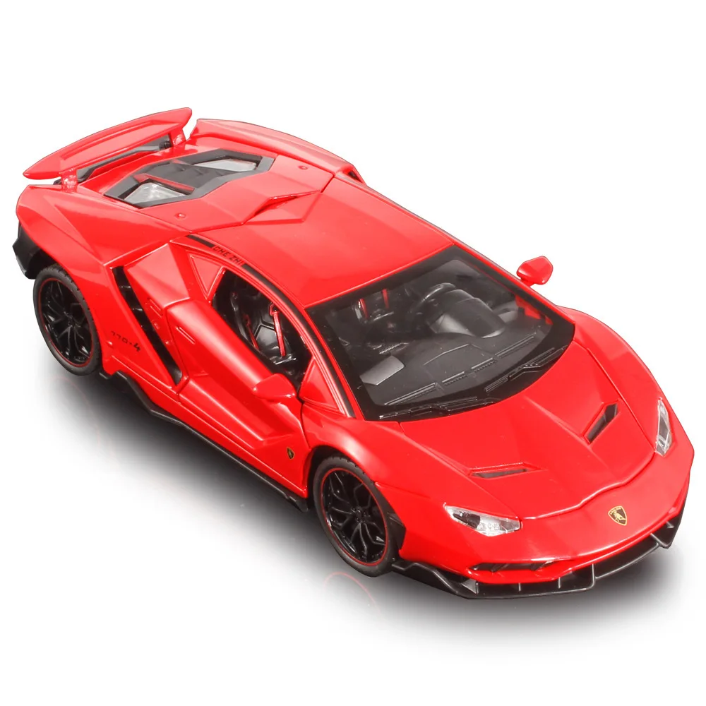 1:24 Lp770 Car Model Simulation Sound and Light Alloy Sport Car Model Boys Toy Car Boy Racing Collection Gift for Man