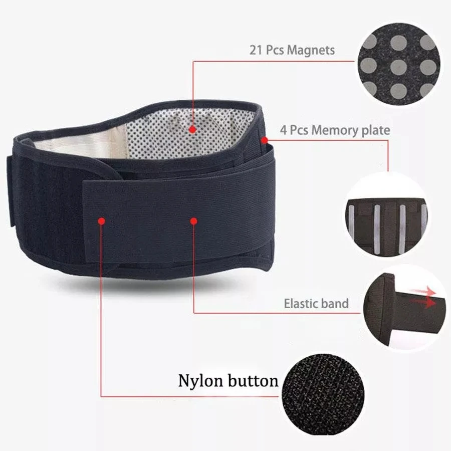 Adjustable Waist Tourmaline Self Heating Magnetic Therapy Back Waist Support Belt Lumbar Brace Massage Band Health Care