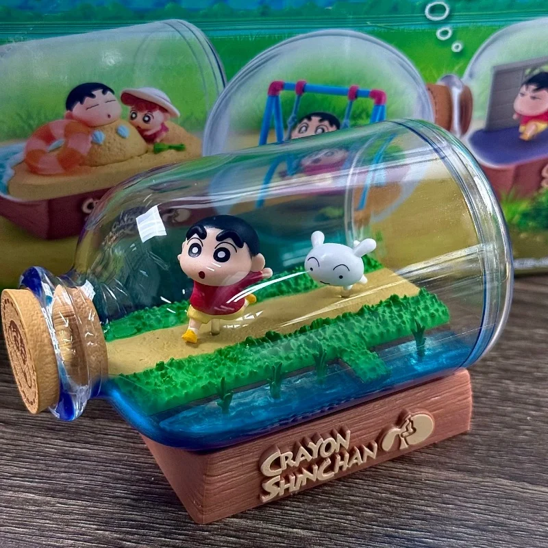 Rement Crayon Shin-Chan The Mischievous Daily Life 2 Modelo de cena microscópica Coleção de brinquedos da moda Estatueta de caixa cega
