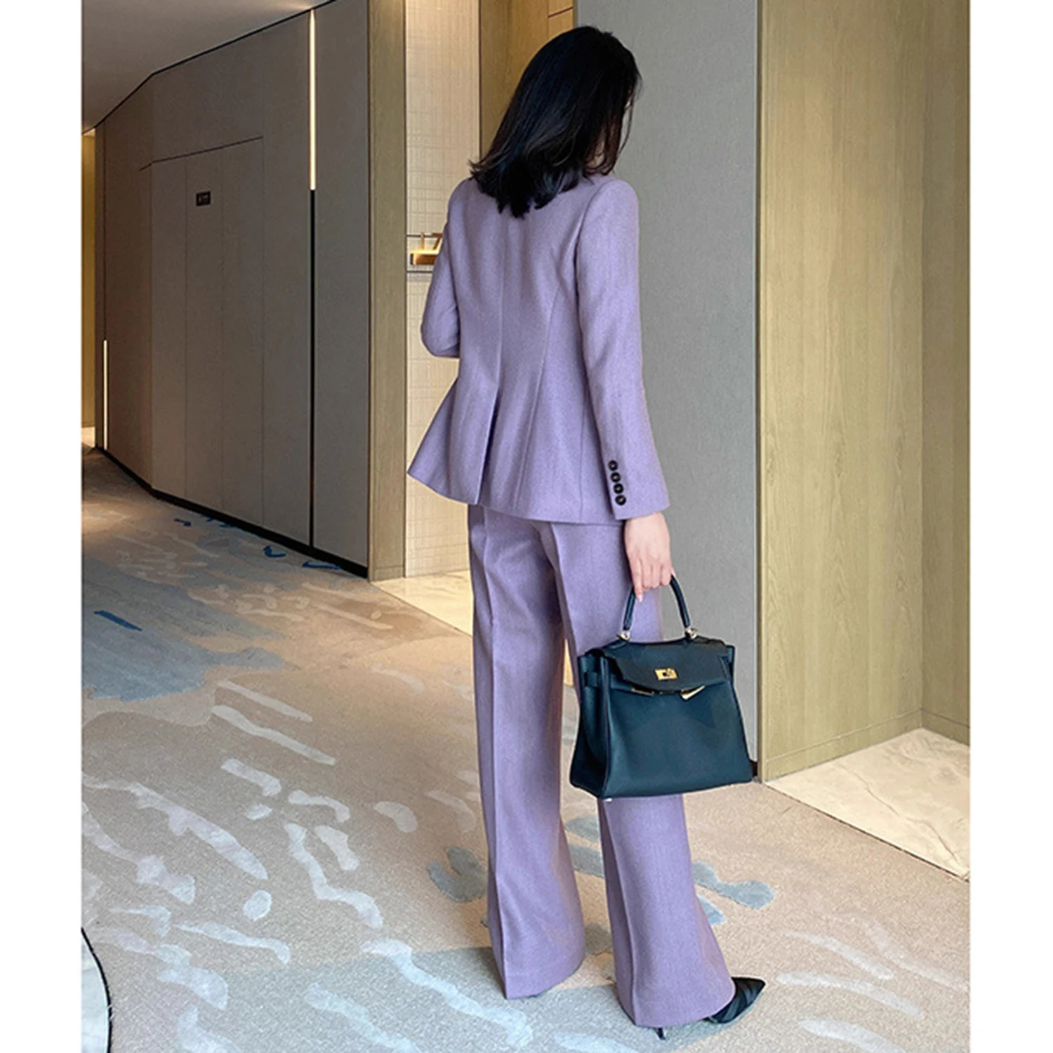 بدلة نسائية 3 قطع مجموعة Pantsuit ملابس عمل مكتبية سترة + سترة + بنطلون بدلات نسائية أنيقة مخصصة