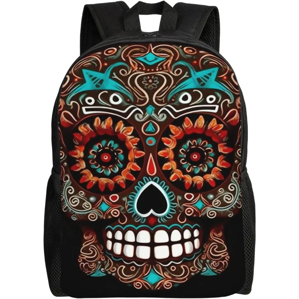 

Sugar Skulls Day Of The Dead Laptop Backpack For Women Men College Backpack Work Business Computer Bag Lightweight Bookbag Teach