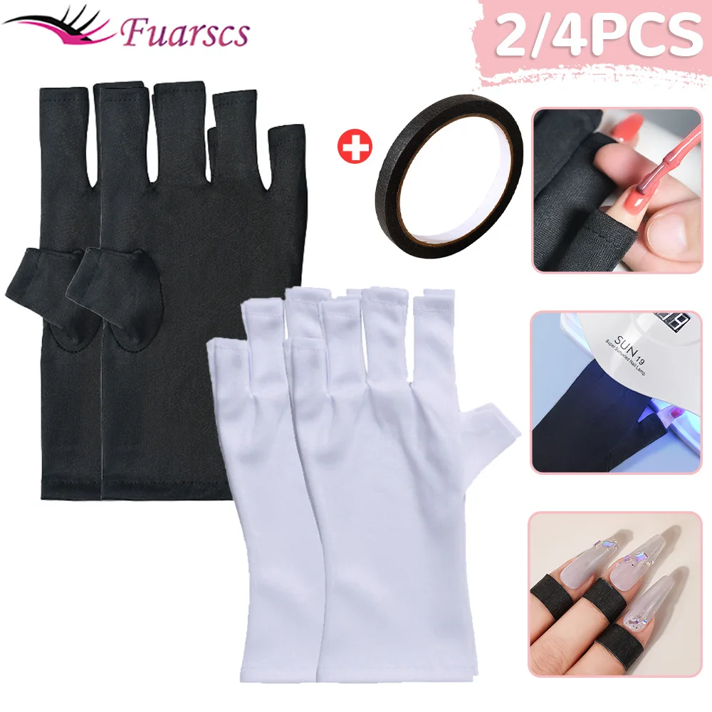 Nail Art Glove UV Protection Glove Anti UV Radiation Protection Gloves Protecter For Nail Art Gel UV LED Lamp Tool