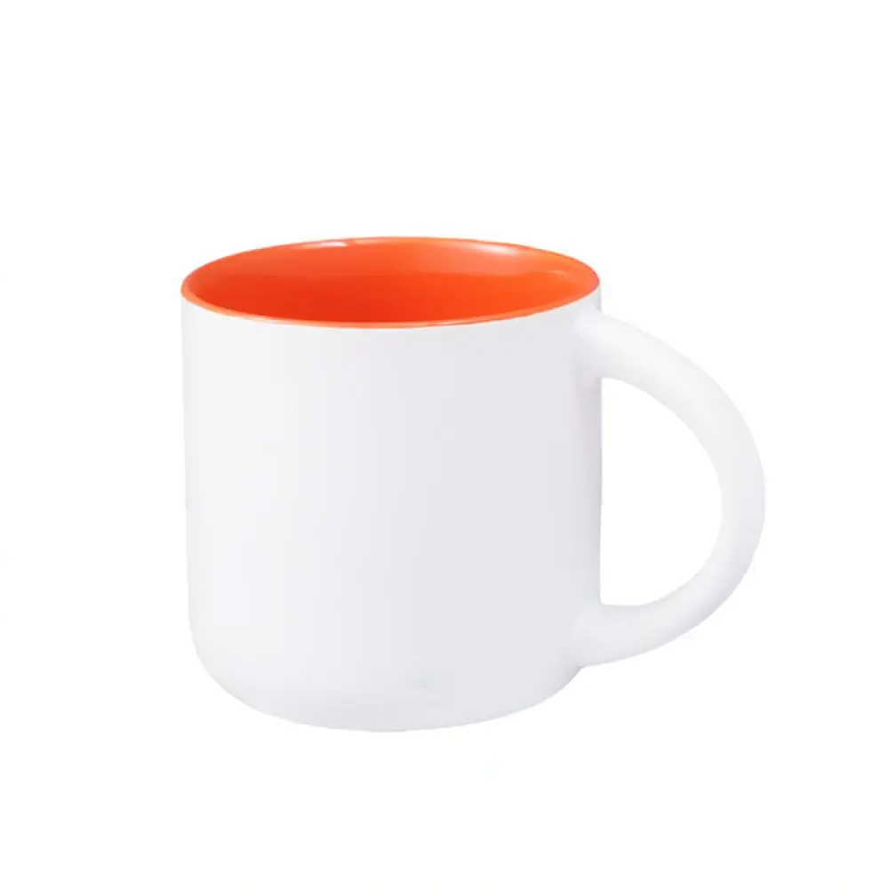 Modern Matte Ceramic Coffee Cup Square Handle Simple Style Personalized Logo Business Promotional Gift Water Drinkware