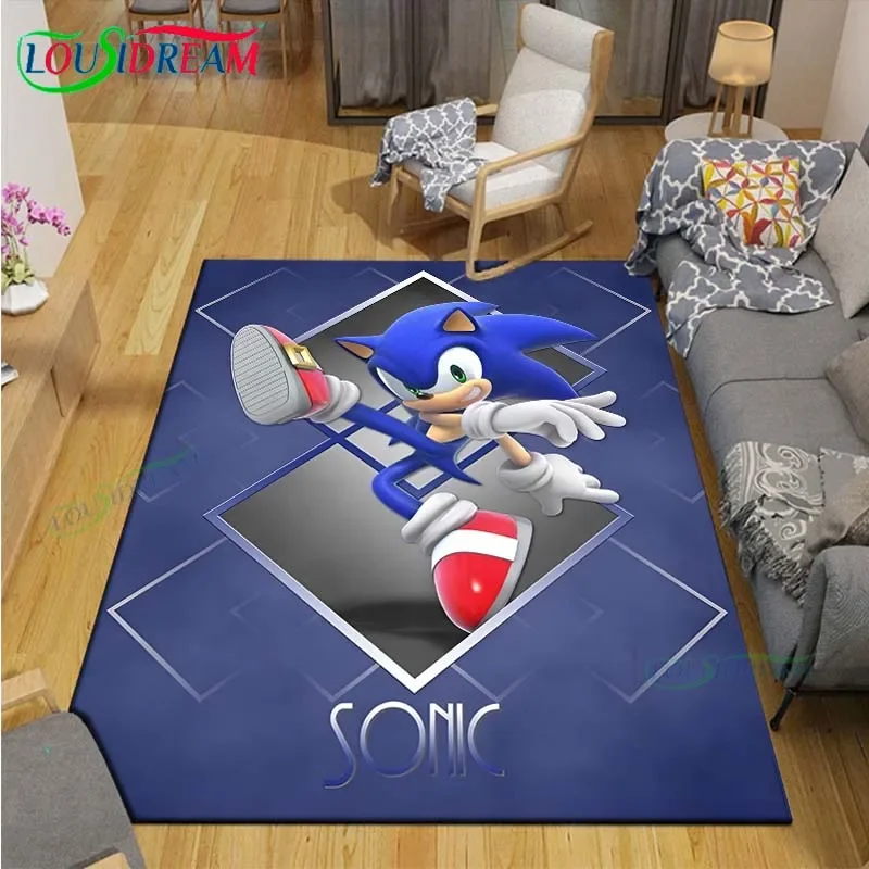 Anime Characters S-Sonic Carpet for  Living Room Home Sofa Decoration,Children Game Large Decor Floor Mat Yoga Mat Large Carpet