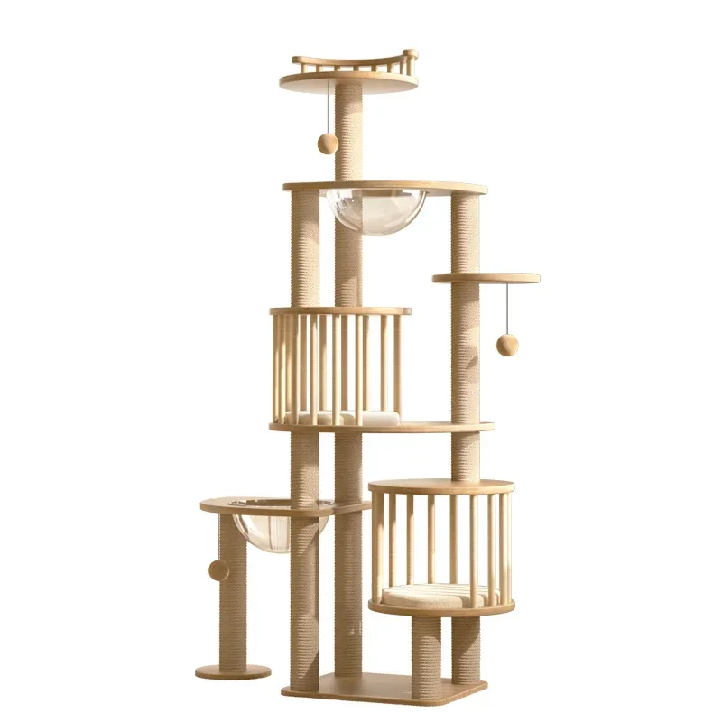 

Cat Furniture Toy Cat Climbing Nest Cat Tree One Grab Tree Space Capsule Jumping Platform Climbing Large Non-solid Wood