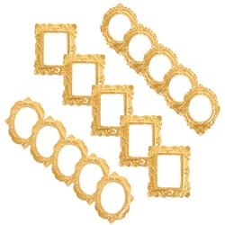 15 Pcs Mini Photo Frame Vintage Miniature Picture Frame Decor Resin nament Frames Home Accessories Mini House Display Frame For