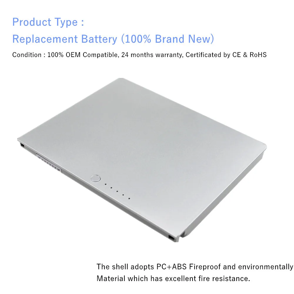 5200mAh Laptop battery For Apple MacBook Pro 15\