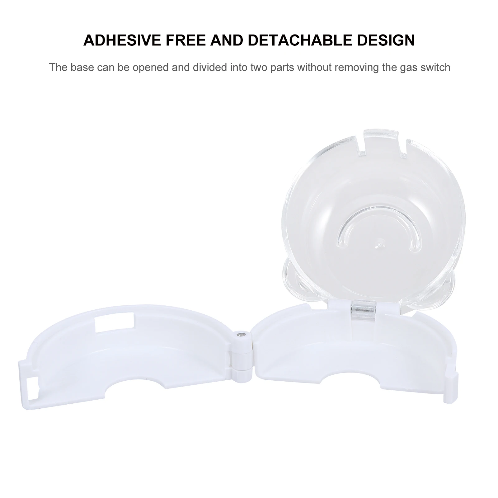 

2 pcs Gas Safety Lock Child Proof Stove Cover Adhesive-Free Installation Abs Material Small Size Multi-Scene Use Baby Proof Lock