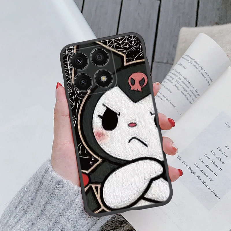 Чехол для телефона Honor X6A Sanrio Kuromi Melody мультяшный Чехол Мягкий силиконовый чехол для HonorX6A X6 A Coque 6,56 дюйма бампер
