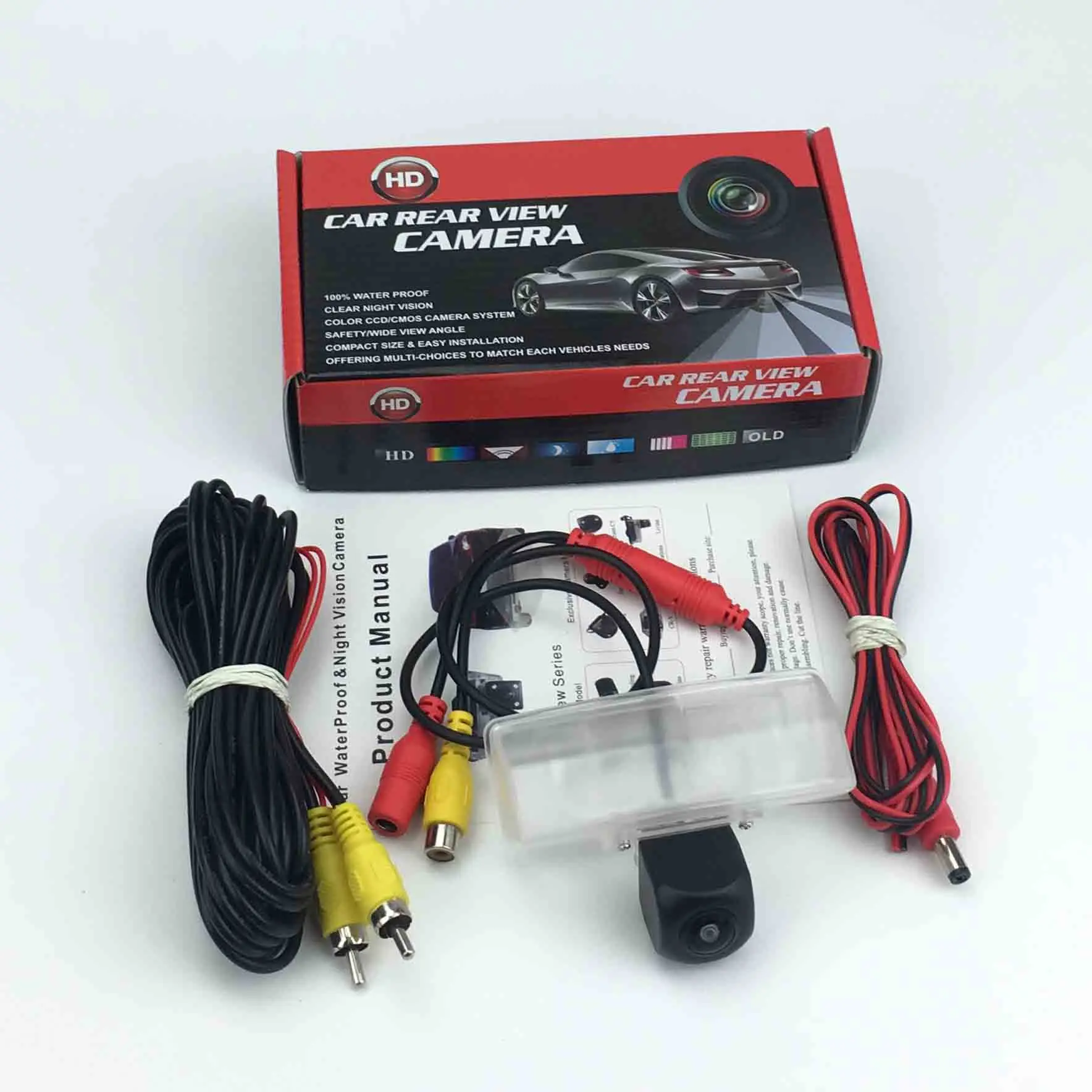 VKAUTO For Toyota C-HR CHR 2016 to 2021Add Rear View Camera Night Vision/Backup Reverse Parking Camera Adapter