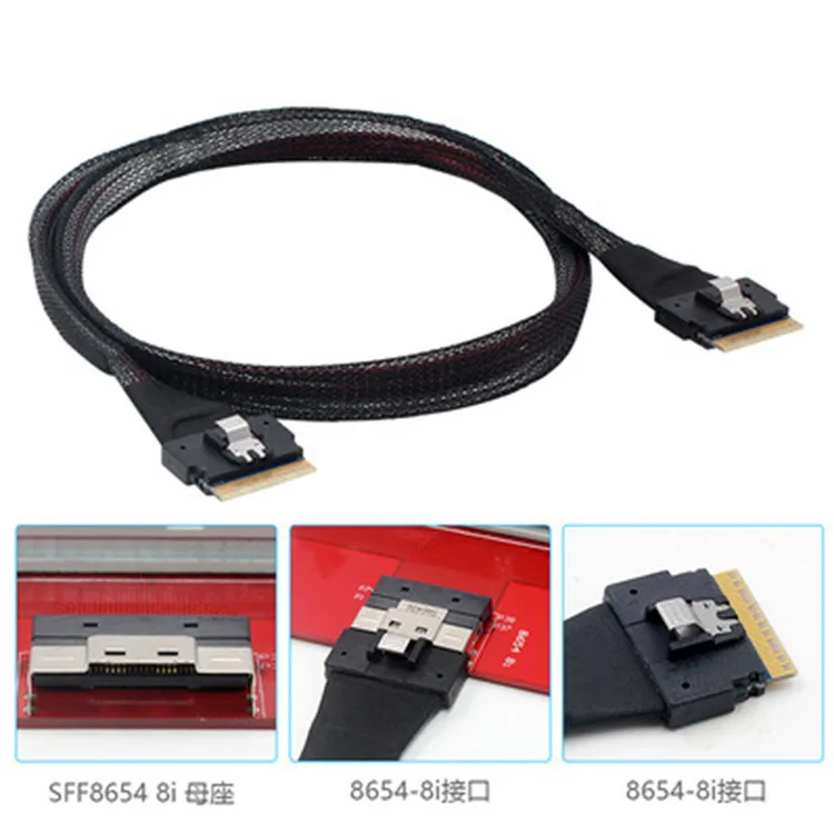 

Slim SFF-8654 to 8654 8i server cable, disk array data cable 0.5m 0.8m