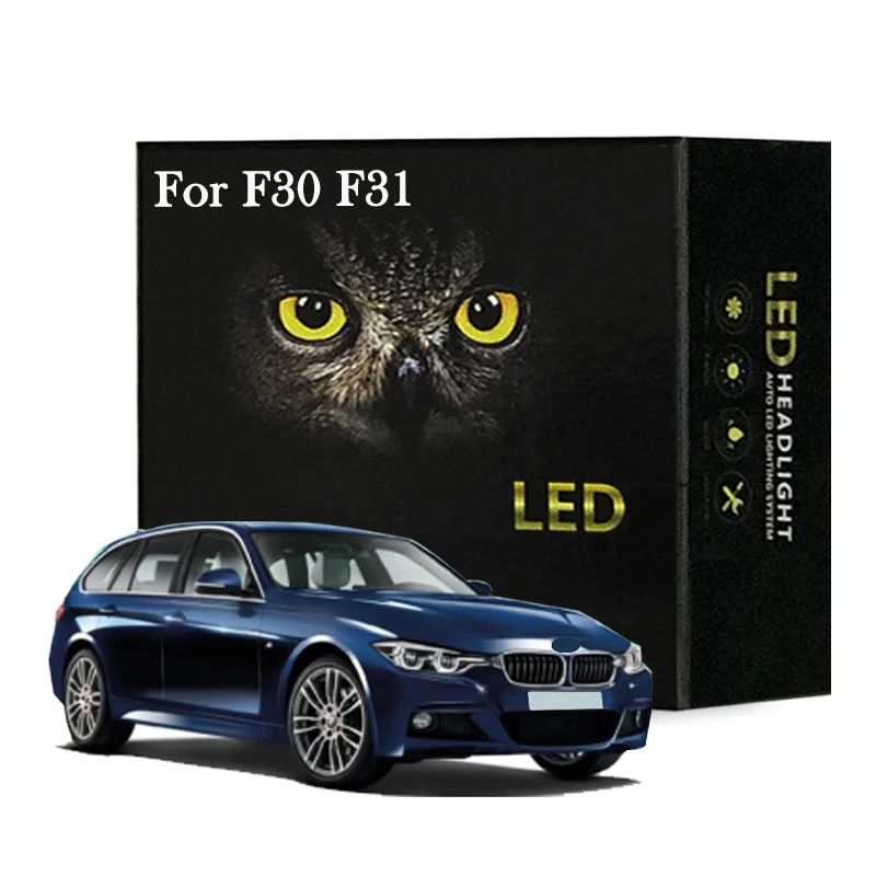 

12Pcs Led Interior Light Kit For BMW Serie 3 F30 F31 2011 2012 2013 Led Bulbs Canbus(Only fit the original bulb is halogen