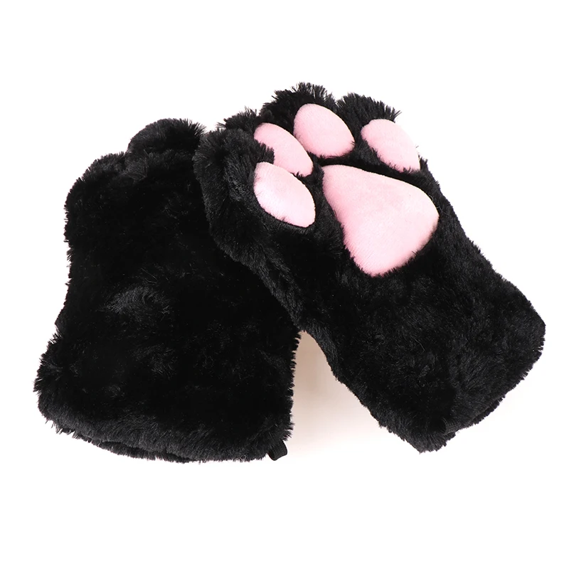 

Cute Bear Cat Paw Gloves Fluffy Plush Cartoon Animal Anime Lolita Cosplay Mitten