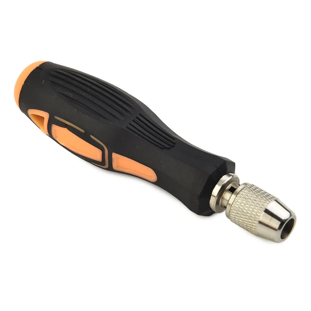 

Screwdriver Shank 5mm/6mm Hole Diameter For 801 802 Screwdriver Bit Self-locking Chuck 110mm Length Black&Yellow Round Shank