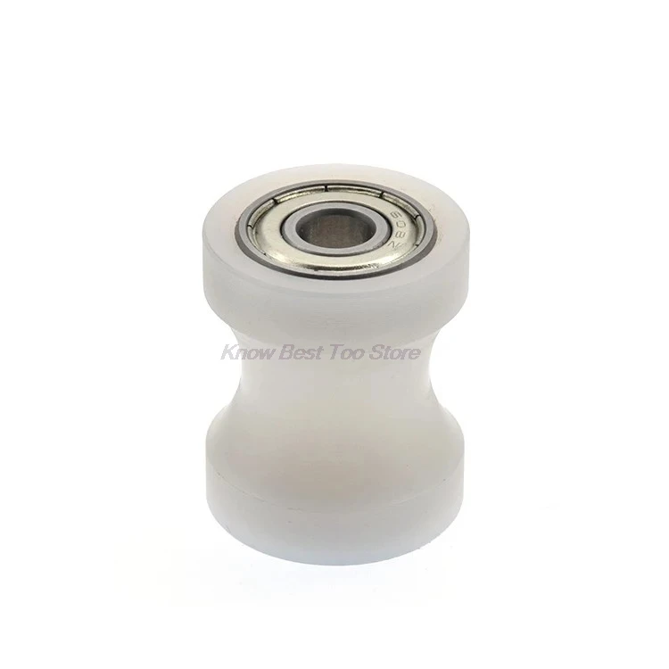 2PCS 608z Bearing Coated Pulley Rolling Wheel CNC Nylon Machining U Slot Concave Guide Wheel Roller 6/8 X29 X 35mm