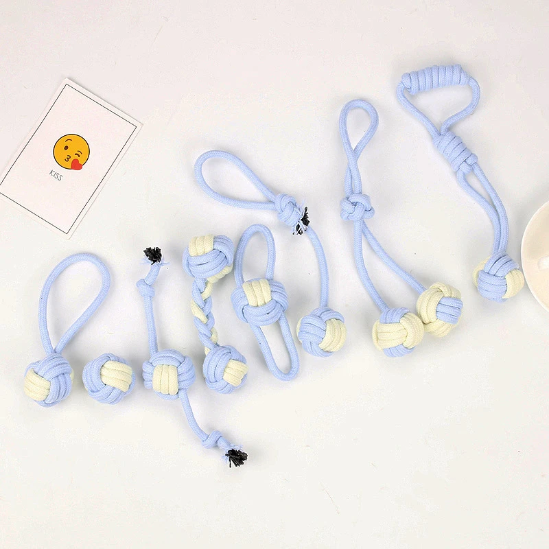 Juguete de Cuerda de Algodón para Perros, Juego de Cuerdas para Masticar de Colores Variados, Juguete de Entrenamiento para Cachorros