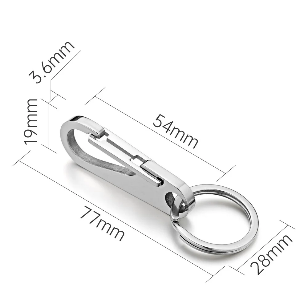 Personalisierter Schlüsselanhänger aus Edelstahl, hochwertiges Metall, individuelle Gravur, für Herren, als Schlüsselring für Autos, Gürtelschnallen, K424 – Detail 4