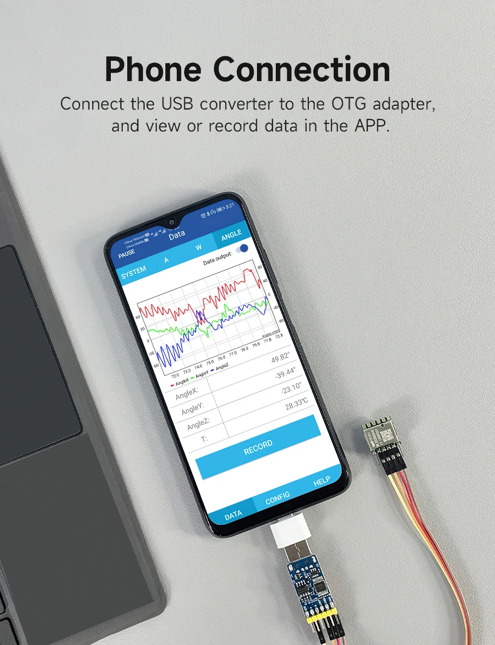 

WitMotion WT901B AHRS MPU9250 9-axis Accelerometer, 3-axis Angular Velocity(Gyroscope)+Acceleration+Angle+Magnetometer+Barometer