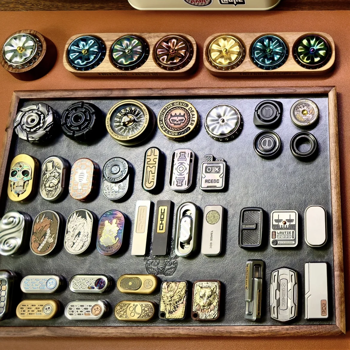 Multi-Material EDC Fidget Toys Collection Sensory Anti Stress Slider Spinner ADHD Focus Fidgeting Gadget Variety Pack