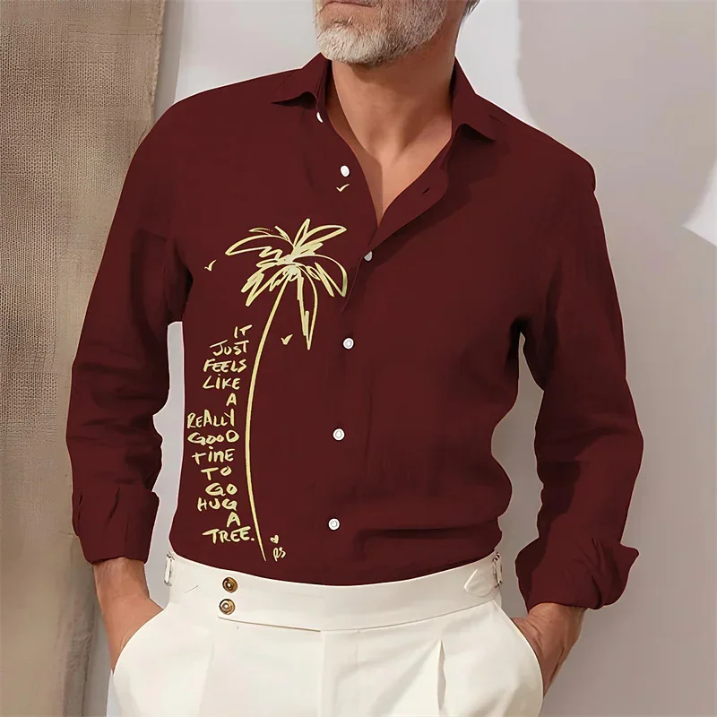 Men's Tops Long Sleeve Fashion Casual Hawaiian T-Shirt 2023 New Best Selling High Quality Material Soft and Comfortable Summer