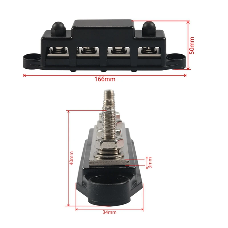 4 Way Busbar High-Current Terminal Stud Multi-Function RV Conversion Accessories Car Accessories RV Supplies