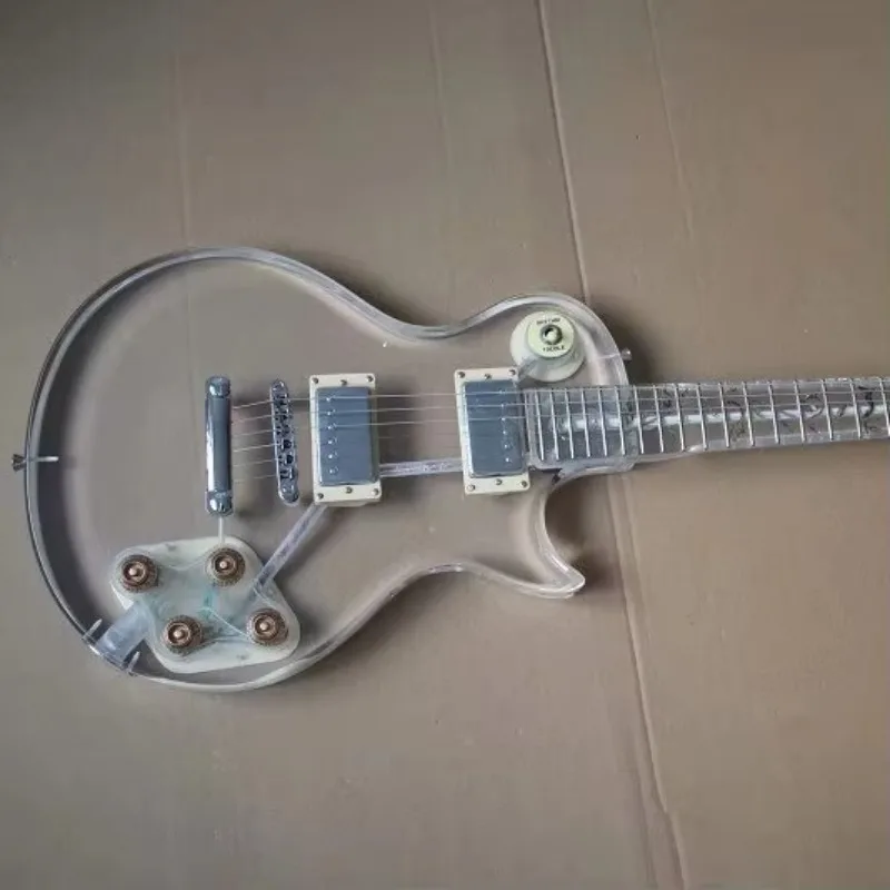 

STLF Flyoung High Quality Acrylic Electric Guitar Body and Neck Chrome Hardwares Plexiglass Guitar