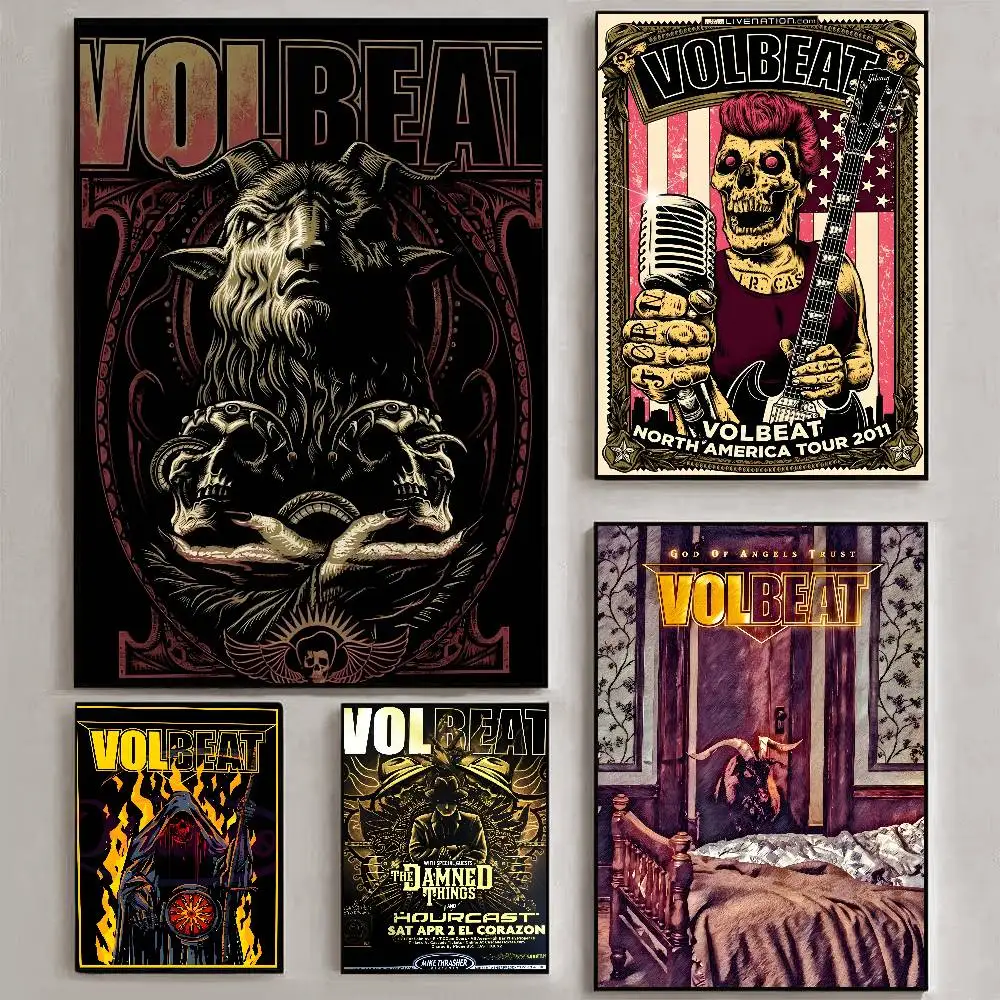Volbeat Skull and Wings Design poster art HD canvas advanced aesthetic Printing Paper Wall Art for Living Room Home Decor
