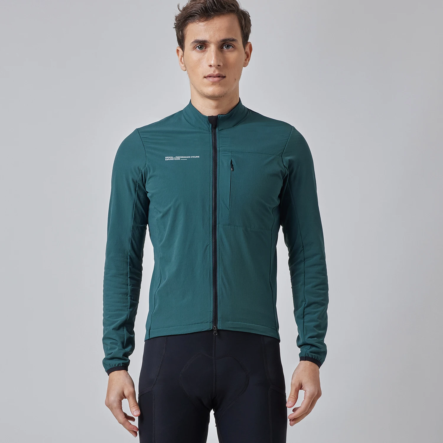 SPEXCEL 22-isolierte Jacke Explore 3-Jahreszeiten-Radjacke aus winddichtem und thermischem Fleece im Inneren, 2-lagig, mit Brusttasche – Detail 2