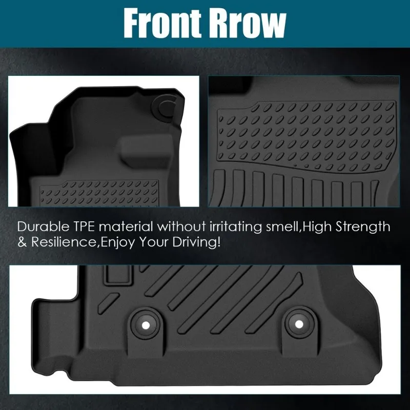 Car Floor Mats for 2017-2023 Subaru Impreza Black All-Weather TPE Rubber Liner United States