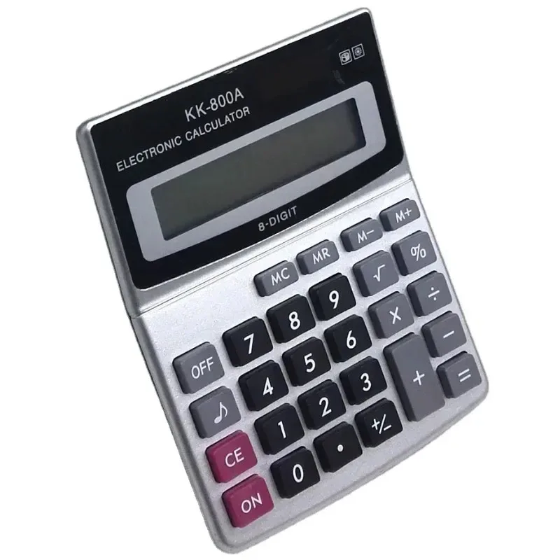KK-800A آلة حاسبة إلكترونية متعددة الوظائف بخط كبير جدًا وعرض واسع ومستلزمات مكتبية للأعمال الأساسية