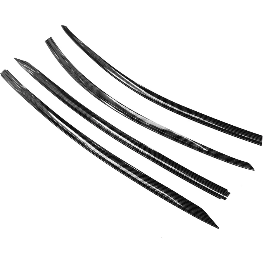 

Оконные козырьки IKON MOTORSPORTS, совместимые с Tesla Model Y 2020-2025 гг., все модели, ленты, глянцевый черный, углеродное волокно, принт ABS Sh