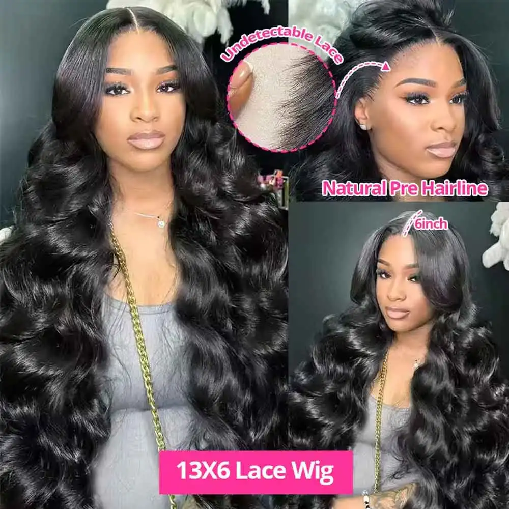 Gluless Body Wave Human Hair Wigs 13x6 HD Прозрачные кружевные фронтальные парики из человеческих волос 30 40 дюймов Remy Body Wave Lace Front Wig
