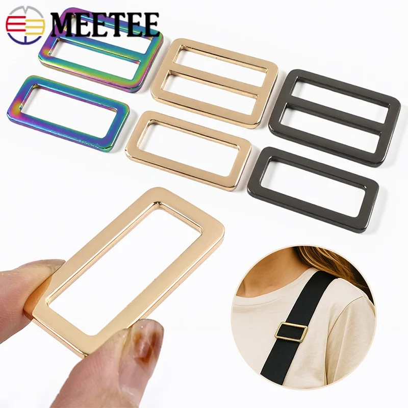 20Pcs 25/32/38/50mm Metal Tri Glide Buckle Bag Strap Adjuster for Webbing Belt D Ring Backpack DIY Handbags Hardware Accessories