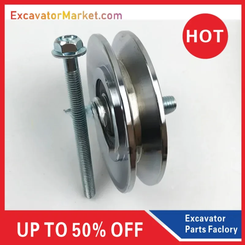 For Excavator Air Conditioning Belt Tensioner Pulley A Slot Caterpillar Komatsu Hyundai Sany