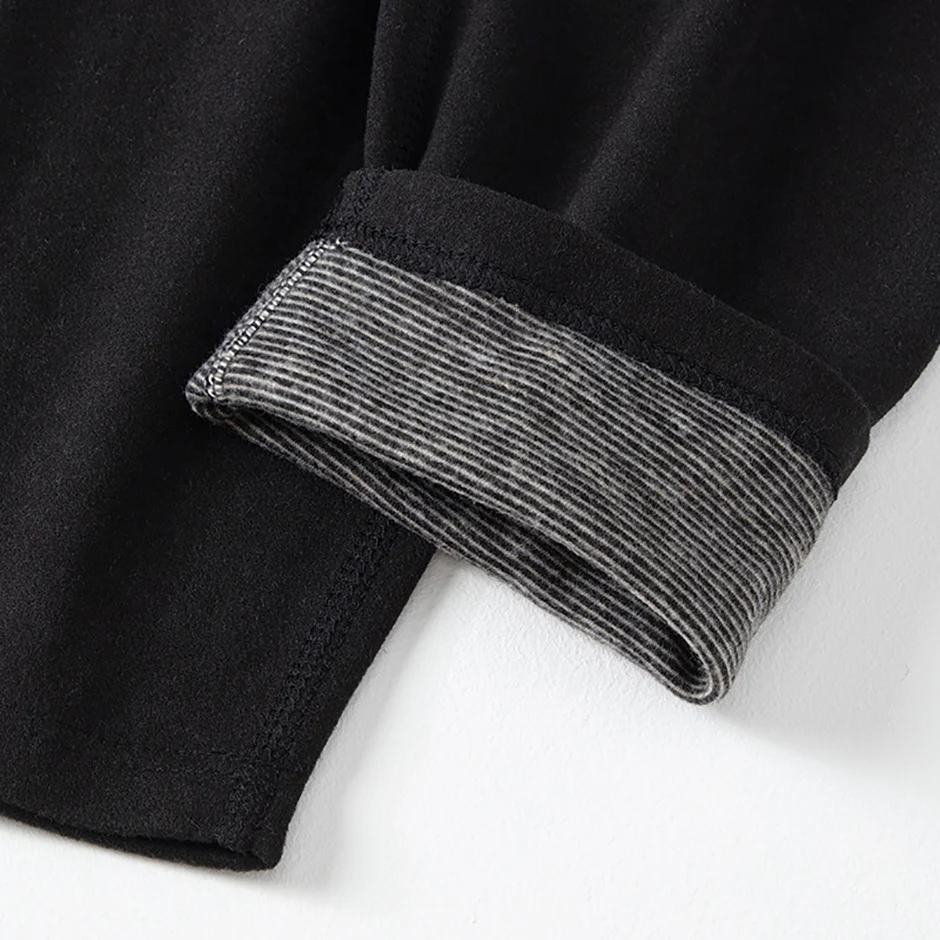 2/4 Stück Herren Einfarbig Einfache Herbst Und Winter Thermo-unterwäsche Bequeme Und Lässige Bottoming Unterwäsche Teenager Pyjama – Detail 9