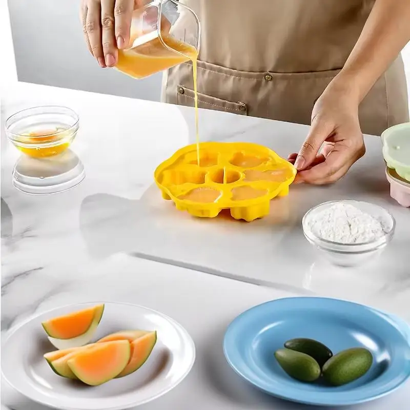 قالب كعكة من السيليكون لصنع الطعام التكميلي للأطفال، مقاوم للحرارة، مناسب للتبخير والغليان، ملحقات المطبخ للمقلاة الهوائية