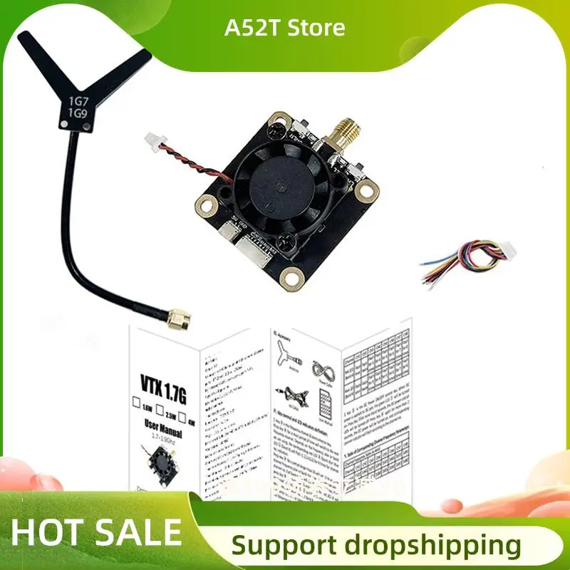 

A52T 2X 1.7G-1.9G 1.6W FPV VTX 8CH FPV Video Transmitter Module PAL/NTSC For Fatshark Skyzone FPV Goggles